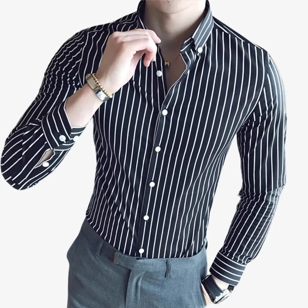 Camisas fashion sociais listradas masculinas